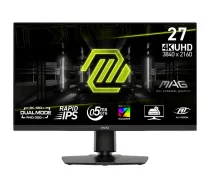MSI MAG 272URDF E16 Spēļu datora monitors 27 collas 4K Ultra HD Rapid IPS 3840 x 2160 pikseļi 320Hz 0.5 ms Melns