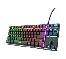 Spēļu tastatūra TRUST GXT 833 Thado, TKL 87 taustiņi, USB, QWERTY US, membrāna, RGB, melna