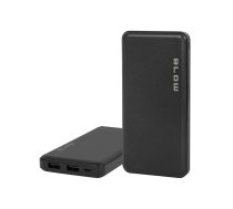 Pārnēsājams barošanas avots BLOW PB10A 10000mAh polimēra akumulators, 2x USB-A izvadi, 22,5 W, Micro‑USB ieeja, melns