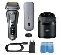 Elektriskā skuvekļa Braun Series 9 Pro+ 9675CC, mitrai un sausai skūšanai, 6‑1 SmartCare centrs un PowerCase, tumši pelēks