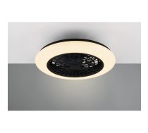 Griestu ventilators ar LED apgaismojumu TRIO Stralsund, 50 cm diametrā, 30 W, matēti melns