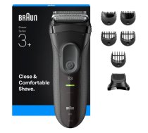 Braun 3000BT akumulatora trimmeris 5 7 mm Mitrs un sauss Melns Pelēks