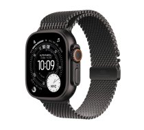 Viedpulkstenis Apple Apple Watch Ultra 3 GPS + Cellular 49 mm melns titāna korpuss ar melnu titāna Milānas siksnu M OLED 422x514 64GB 100 m watchOS 11