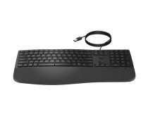 Vadu pilna izmēra tastatūra HP 480 Comfort — USB, 1,5 m kabelis, melna, mājas lietošanai