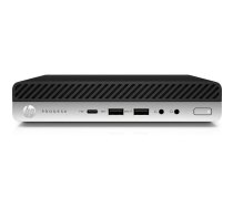 Mini PC Upcycle IT HP ProDesk 600 G4 Mini (Refurbished) Intel Core i3-8100T 3.1 GHz 8 GB DDR4 256 GB SSD Windows 11 Pro melns/sudraba