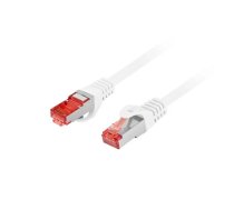 Tīkla kabelis LANBERG PCF6-10CU-0050-W Cat6 S/FTP (S‑STP) balts 0,5 m RJ‑45–RJ‑45