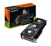 Videokarte GIGABYTE GeForce RTX 5070 Ti WINDFORCE OC V2 — 16 GB GDDR7, 256 bit, PCIe 5.0, 2497 MHz, 3×DP, HDMI