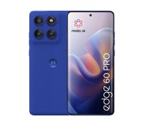 Viedtālrunis Motorola edge 60 pro — 6.67" P-OLED, MediaTek Dimensity 8350, 12 GB RAM, 512 GB, 50 MP trīskamera, Dual SIM, 6000 mAh, zils