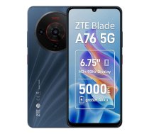 Viedtālrunis ZTE Blade A76 5G — 6,75" (17,1 cm), Unisoc T8300, 4 GB RAM, 128 GB, 50 MP, 5000 mAh, Dual SIM, melns