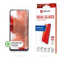 Displex rūdīta stikla ekrāna aizsargs (10H) priekš Samsung Galaxy A24/A25 5G, 6.4", Eco montāžas rāmis, caurspīdīgs
