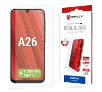 Caurspīdīgs rūdīta stikla ekrāna aizsargs Displex (10H) priekš Samsung Galaxy A26 ar Eco montāžas rāmi