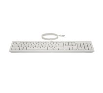 Vadu tastatūras un peles komplekts HP 225 — pilna izmēra USB tastatūra, balta, pele iekļauta, kabelis 1,8 m
