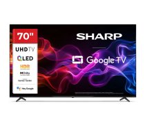 Televizors Sharp 70HP5265E 70" (177,8 cm) QLED 4K Ultra HD Smart TV ar Google TV, Wi‑Fi, DVB — melns