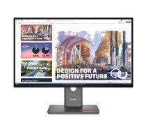 Datora monitors Lenovo ThinkVision P27QD-40 27" IPS Quad HD 2560x1440, 6 ms, USB 3.2 centrmezgls, VESA, augstuma regulēšana, melns