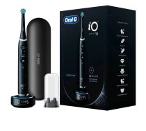 Elektriskā zobu birste Oral-B iO Series 10 — pieaugušajiem, rotējoši-oscilējoša, iebūvēts akumulators, 5 režīmi, 3 h uzlāde, 1 rokturis + 1 uzgalis, melna