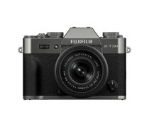 Bezspoguļa kamera Fujifilm X-T30 III ar objektīvu XC 13-33mm, 26.1 MP X-Trans CMOS 4, 13–33 mm, 6.2K video, 3" skārienekrāns, Wi‑Fi, melna/oglekļa
