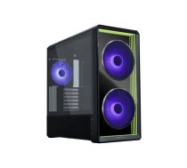 Datora korpuss Lian Li Lancool 217 INF Midi Tower — melns, atbalsts EATX/ATX/Micro‑ATX/Mini‑ITX, 2×120 mm priekšā, 1×140 mm aizmugurē, 1×3.5" + 8×2.5", rūdīta stikla sānu panelis