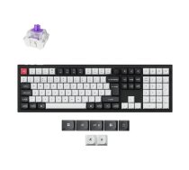 Mehāniskā tastatūra Keychron Q6 HE — USB, RF Wireless, Bluetooth, magnētiski-mehāniski slēdži, RGB apgaismojums, Black Carbon