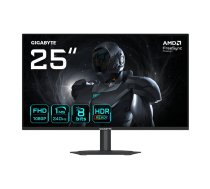 25" FHD spēļu monitors GIGABYTE G25F2A — 1920×1080, 240 Hz, 1 ms, 300 cd/m², DisplayHDR 10, HDMI 2.0, DisplayPort 1.4
