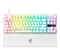 Vaduvadāmā spēļu tastatūra Razer Huntsman V3 Pro Tenkeyless — US izkārtojums, balta, Razer Analog Optical Switch Gen-2, 8KHz