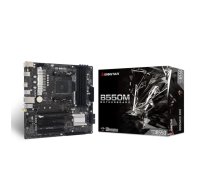 Mātesplate BIOSTAR B550MXC PRO — AM4 B550 micro-ATX, DDR4, PCIe 4.0, 4 DIMM, 2 M.2, 8 SATA III