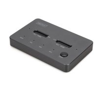 Ārēja NVMe M.2 SSD klonēšanas stacija DIGITUS DA-71545-1, USB 3.1 Gen2 Type-C, atbalsta 2 M.2, melna
