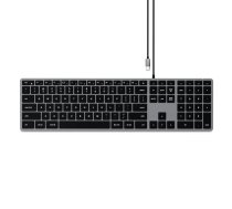 Vadu USB tastatūra Satechi Slim W3 — QWERTY angļu izkārtojums, alumīnijs un melna