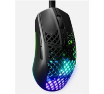 Spēļu pele SteelSeries Aerox 3 Onyx — labrokāja, optiska 8500 DPI, USB Type-C, 6 pogas, 1 ms reakcija, 35 G, melna