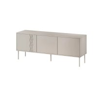 RTV skapītis Cama Meble TRESSE 150x40x55 cm — kašmira matēts, virsma no skaidu plāksnes, pelēks