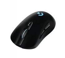 Bezvadu spēļu pele Logitech G703 LIGHTSPEED — melna, HERO 16K sensors