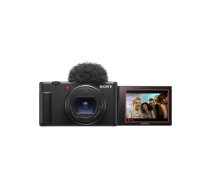 Kompaktkamera Sony ZV-1 II — 1" Exmor RS CMOS, 20.1 MP, 4K, 3" skārienekrāns, 6.9–17.6 mm, ISO līdz 12800 (melnā)