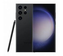 Atjaunots Samsung Galaxy S23 Ultra viedtālrunis — 6,8" AMOLED, 256 GB, Snapdragon 8 Gen 2, 200 MP četru kameru, 5G, melns