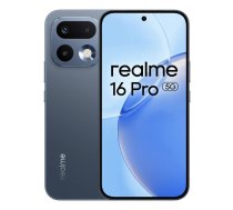 Viedtālrunis REALME realme 16 Pro 6.8" Dual SIM 5G — MediaTek Dimensity, 8 GB RAM, 512 GB, 200 MP, 6500 mAh, pelēks