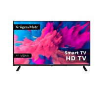 Televizors Krüger&Matz KM0232-V3 32" (81,3 cm) HD Smart TV DLED, 1366×768, Wi‑Fi, 3×HDMI, 2×USB, 16 W, VESA 200×200, melns