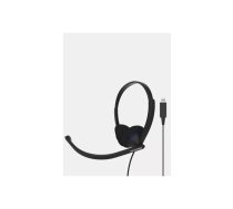 Vadu austiņu komplekts Koss CS200 USB — melns, supraaural, galvas stīpa, kabelis 2.4 m, 20–22000 Hz