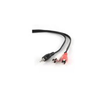 Audio kabelis Gembird CCA-458/0.2 3.5mm uz 2xRCA Vīriešu Vīriešu 0.2m Melns Sarkans Balts