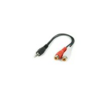 Audio kabelis Gembird CCA-406 0.2m 3.5mm 2 x RCA Melns Sarkans Balts
