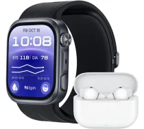 HUAWEI Watch D3 Riva-B10 viedpulkstenis melnā krāsā ar Freebuds SE 4 baltām austiņām