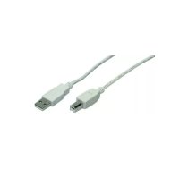 USB kabelis LogiLink 1.8m USB 2.0 USB A USB B Pelēks