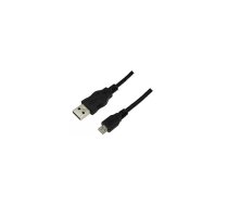 LogiLink 0.60m USB A-USB Micro B USB kabelis USB 2.0 0,60 m Micro-USB B Melns