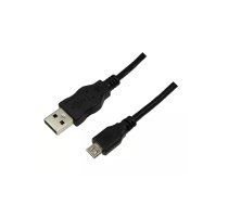 LogiLink 1.8m USB/microUSB USB kabelis 1,8 m USB 2.0 USB A Micro-USB B Melns