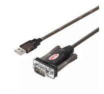 UNITEK Y-105 seriālais kabelis Melns 1,5 m USB Type-A DB-9