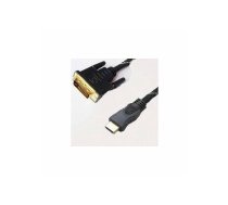 Kabelis Brackton HDMI - DVI 2.0m HD-Read v1.3 melns/zelts