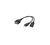 USB kabelis Gembird A-OTG-AFBM-04 Micro-USB B USB A Melns 0.15 m