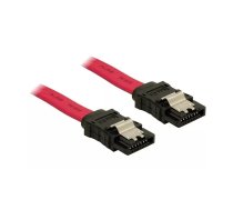 DeLOCK SATA Cable - 0.5m SATA kabelis 0,5 m Sarkans