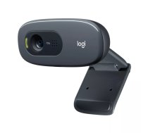 Logitech C270 HD vebkamera 3 MP 1280 x 720 pikseļi USB 2.0 Melns