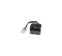 S/CONN RJ45 - 2x RJ45 tīkla kabelis Melns, Caurspīdīgs 0,1 m