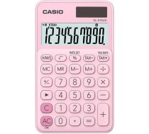 Kalkulators CASIO SL-310UC-PK — pamata kabatas, 29 taustiņi, baterija/saules, 10 cipari, nodokļi un peļņa, rozā