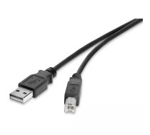 Renkforce RF-4463067 USB kabelis USB 2.0 0,5 m USB A USB B Melns