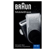 Braun MobileShave PocketGo M90 Zils, Sudrabs